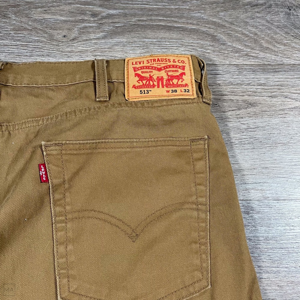 Levi's‎ Men's 513 Jeans Slim Straight Neutral Casual 38x32 Tan